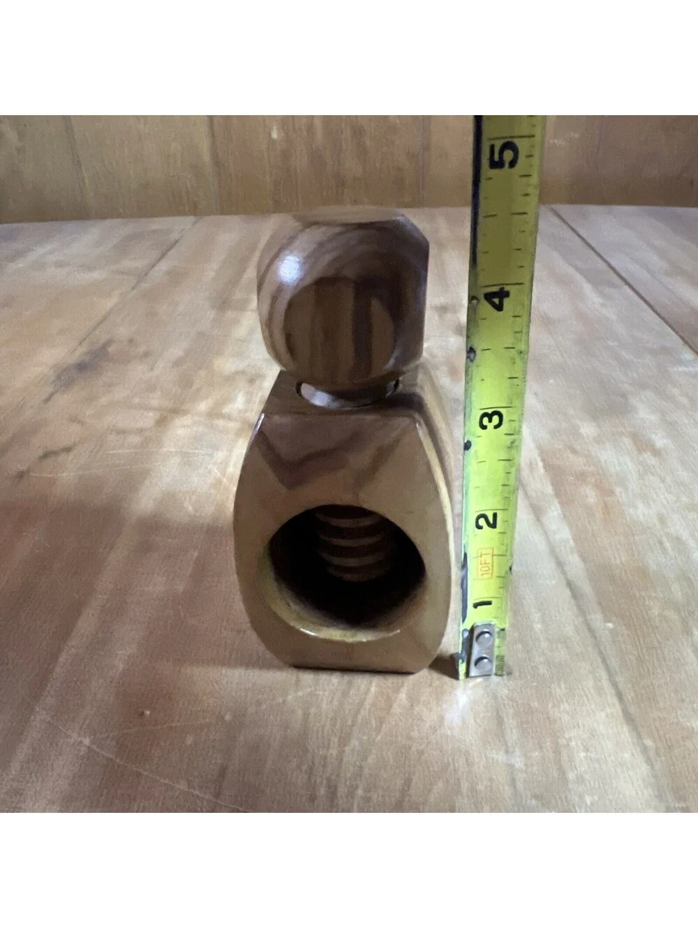 VTG Wooden Screw Nutcracker Works Great! Cottagecore MCM Rustic